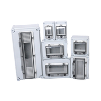 Boîtier de distribution en plastique ABS étanche Ip66 Boîtier électrique Boîtier de disjoncteur électronique sur rail Boîtier de boîtier