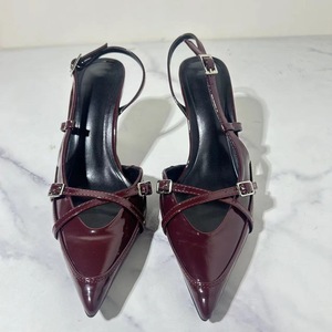 รองเท้าส้นสูงผู้หญิงแบบสวมเปิดส้น ปลายแหลม ดีไซน์เซ็กซี่ รุ่นหรูหรา ปี 2025 - Product Image 4