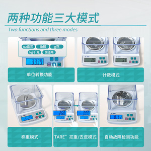 Bkmamlab - Báscula Electrónica de Laboratorio, 600 g, Precisión de 0,01 g, Báscula Compacta para Uso en Laboratorio - Product Image 3