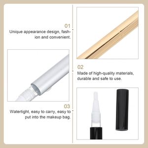 Cosmetics Tube Natural Nail Polish <b>Bottle</b> <b>Brush</b> logo Lip Oil Container Cuticle Oil Pens 100pcs Dropper Screen Printing 3ml/5ml - Product Image 3