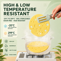 Sous-plat rond en silicone résistant à la chaleur, antidérapant, pour cuisine, pour casseroles, bols, tasses, assiettes et plats