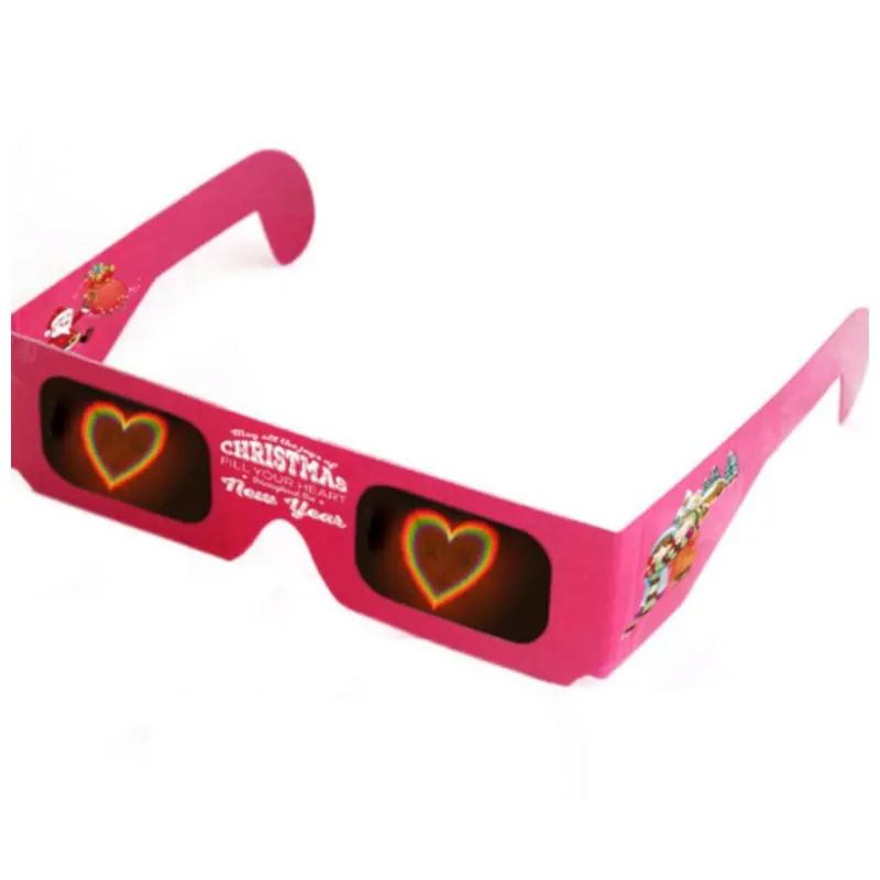 2022 Heart Diffraction Glasses Fireworks Glasses Paper 3D Rainbow Effect Glasses