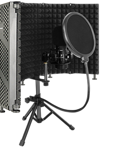 Soporte para Micrófono con Pantalla de Aislamiento, Accesorios para Micrófonos de Grabación, Equipo de Voz en Off, Apto para Micrófonos de Condensador - Product Image 1