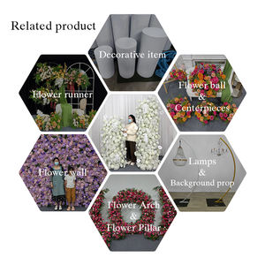 ผ้าปูโต๊ะดอกไม้ประดิษฐ์สีขาวบริสุทธิ์เหมือนจริงสำหรับงานแต่งงานและงานอีเว้นท์ ผ้าปูโต๊ะงานแต่งงาน ของตกแต่งงานแต่งงาน - Product Image 5