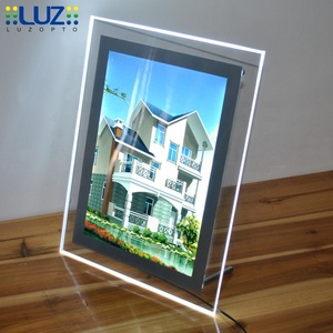 Rõ ràng pha lê ảnh khung ảnh khung bảng đứng led chiếu sáng đơn a4 led khung - Product Image 4