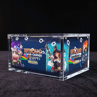 RAY YI Pokemon Etb Boîte acrylique Couvercle magnétique Boîte acrylique Pokemon Booster Box Vitrine pour Elite Trainer Box