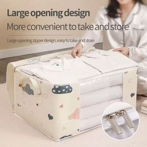 Home Closet Blanket Storage Organizer Bag <b>Large</b> Capacity Non-woven Fabric Quilt Storage Bags for Clothes - Product Image 4