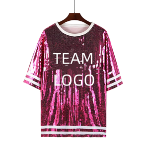 Basketball <span class=keywords><strong>de</strong></span> football 32 équipes personnalisées en usine chemise en jersey à paillettes pour femmes robes décontractées longues à paillettes pour femmes - Product Image 2
