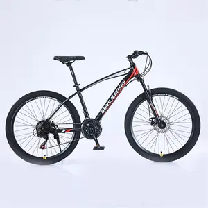 Bicicleta de montaña MTB con suspensión de 26 pulgadas de alta calidad con marco de acero al carbono OEM de 21/24/27 velocidades para adultos Unisex Pedal ordinario