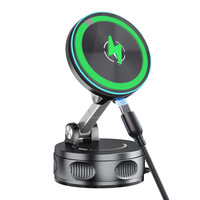 Untuk 22 Mobil, Dudukan Pengisi Daya Nirkabel Magnetik 25W, Pemasangan dengan Suction Cup di Dashboard untuk Kaca Depan dan Meja, Pabrik Kustom