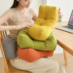 Cojín de soporte lumbar YK-C070 en forma de U, de chenilla, ergonómico, para respaldo de silla de oficina o sala de estar, de color sólido. - Product Image 6