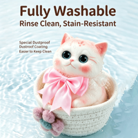 Jouets Squishy Kawaii en Silicone à Rebond Lent, Animaux (Renard, Chaton, Cochon), Anti-stress, Boîte Surprise Amusante pour Vente au Détail en Supermarché