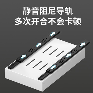 Estante extraíble para platos Sea Shark, divisor de platos y cuencos integrado en el gabinete, escurridor, diseño moderno minimalista, almacenamiento de cocina de acero al carbono - Product Image 4