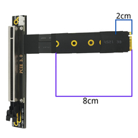 Câble adaptateur d'extension M.2 M Key vers PCIe X16 NVME-compatible avec PCI-E 16x avec Interface M2 pour cartes graphiques externes 1050ti