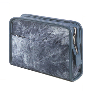 Bolso de Mano Personalizado para Hombre, Diseño <span class=keywords><strong>GF</strong></span> en Mezclilla Lavada, con Múltiples Bolsillos, Organizador de Viaje para Tecnología, Fabricación Directa de Fábrica OEM ODM - Product Image 3