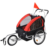 Bicyclette remorque de aménagement paysager pour enfants, remorque de vélo 2 en 1 pour bicyclette d'enfants, meilleure vente