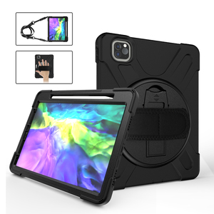 견고한 갑옷 케이스 <span class=keywords><strong>iPad</strong></span> Pro 11 2018 /2020/2021/<span class=keywords><strong>Air</strong></span> <span class=keywords><strong>4</strong></span> 10.9 2020 핸드 숄더 스트랩 헤비 듀티 연필 홀더 태블릿 커버 - Product Image 6