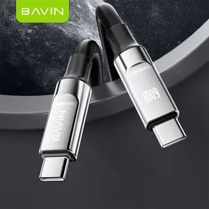 Bavin CB288-CC 60w טלפון אבזרים סיטונאי גבוהה סוף מהיר טעינת סוג c נתונים כבל עבור אנדרואיד