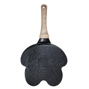 Poêle à griller RAF R.2550 19CM en aluminium à trois sections, surface noire mouchetée, poignée effet bois, pour cuisson au gaz <span class=keywords><strong>et</strong></span> à <span class=keywords><strong>induction</strong></span> - Product Image 4