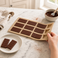 Moule à chocolat de qualité alimentaire personnalisé, OEM et ODM, moule en silicone personnalisable