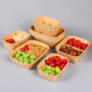 Giấy Kraft chiên hộp thực phẩm chống dầu mỡ bao bì thực phẩm Sushi takeout container cho khoai tây chiên hành tây Nhẫn & món khai vị - Product Image 4