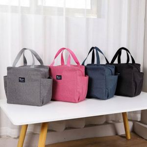 Sac à déjeuner léger en néoprène 300D avec double poche, isolation imperméable, fermeture éclair, motif floral, sac fourre-tout, article transfrontalier très populaire - Product Image 4