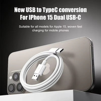 Câble USB-A vers USB-C tressé 3A de couleur macaron à charge rapide 30W pour iPhone 15/16/17/18