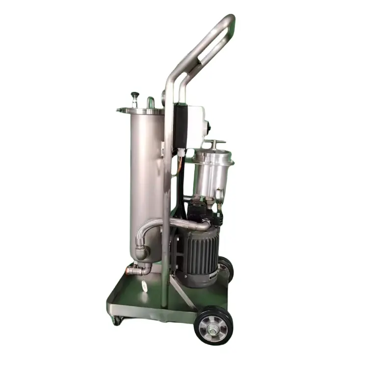 portable oil filtering machine/oil plant filter/stainless steel portable diesel purifier machine