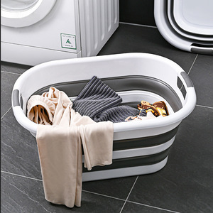 Bassin pliable en plastique moderne et écologique <span class=keywords><strong>de</strong></span> 40 L, forme ovale, pour la lessive, le <span class=keywords><strong>bain</strong></span> des animaux domestiques, <span class=keywords><strong>panier</strong></span> <span class=keywords><strong>de</strong></span> <span class=keywords><strong>salle</strong></span> <span class=keywords><strong>de</strong></span> <span class=keywords><strong>bain</strong></span> multifonctionnel - Product Image 1