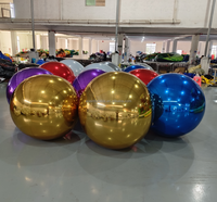 Boule gonflable géante dorée décoration d'événement boules métalliques noël sauter décorations de cour ornement boule de miroir gonflable