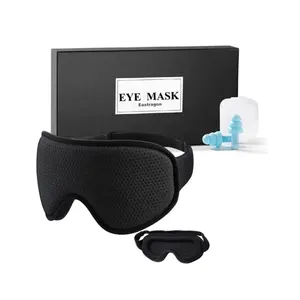 2024 New Arrival 3D Sleeping Eye Mask Hot Selling Sleep Eye Cover With Nose Pad Adjustable Strap And Earplugs Customized Logo