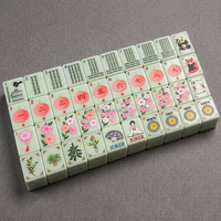Tuiles de Mahjong américaines de luxe sculptées en noir, série Panda, 160 pièces, en acrylique de haute qualité, Oh My Mahjong Tiles