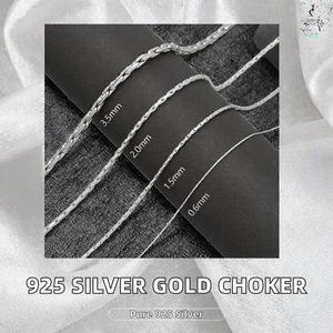 Cadena de Eslabones Clásica de Plata de Ley 925, Chapada en Rodio, Cadenas Finas para Mujer, Joyería para Bodas y Fiestas - Product Image 2