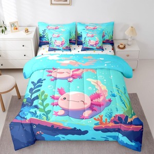 <span class=keywords><strong>Couette</strong></span> en coton et soie confortable Variety Dream Axolotl pour ensemble de couettes transfrontalières, impression numérique personnalisable - Product Image 3