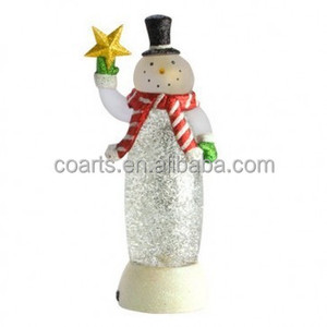 2018 Funciona con pilas Led Multicolor Muñeco de nieve Decoración de mesa de Navidad - Product Image 3
