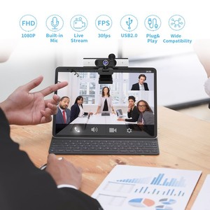 Great Office Auto Focus <strong>Web</strong> <strong>Camera</strong> for Video Meeting with Speaker &amp; Microphone 2K Resolution 110 Wide Angle Big - Product Image 6