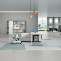 Vente en gros de nouveaux meubles de bureau modernes en forme de L de gestion en bois bureau de direction de luxe