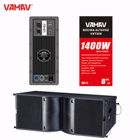 VAMAV Bocinas VXT 208 Doble Altavoz Line Array de 8 pulgadas y Dos Vías, Sistema de 700W RMS, Altavoces Profesionales para Escen
