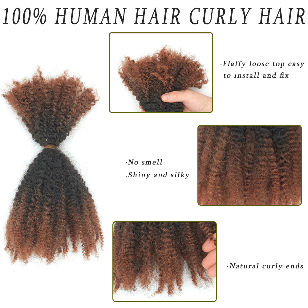 Vast Hair KAMA Wholesale Indian Hair 30/Natural/30# 4C Afro Kinky Machine Double Weft Remy Hair Extension 100% Twist Hair Bundles Braids thumbnail 3