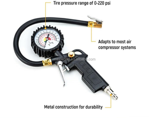 Medidor de Inflação de Pneu Automotivo de Alta Precisão, Manômetro de Pressão de Pneu de Carro com Ponteiro de Deflação, Peças Pneumáticas - Product Image 3