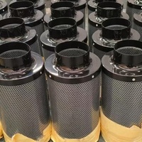 Filter Udara Karbon Aktif 8 inci/200mm - 400mm, Penyerap Bau, Filter Udara Karbon untuk Tenda Tanam dan Pemurnian Udara Rumah Kaca