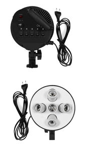 5 in 1 E27 5 Soket Bohlam Softbox Studio Fotografi 5 Tempat Bohlam Softbox Kotak Foto Aksesoris Kepala Lampu Tempat Soket - Product Image 3