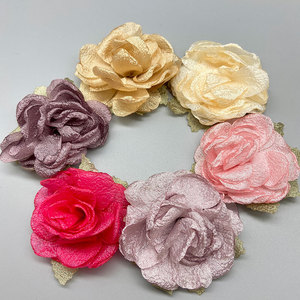 Rosas Artificiales de Tela para Accesorios de Boda, Zapatos, Bolsos, Decoraciones de Ropa, Hechas a Mano, con Patrón de Camelia - Product Image 1