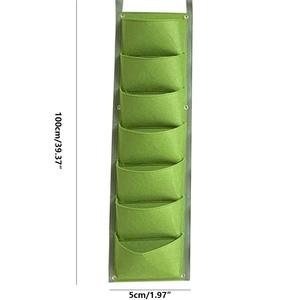 Macetero <span class=keywords><strong>Vertical</strong></span> para cultivo de plantas, suministros de pared para jardín, verde, con bolsillos - Product Image 5