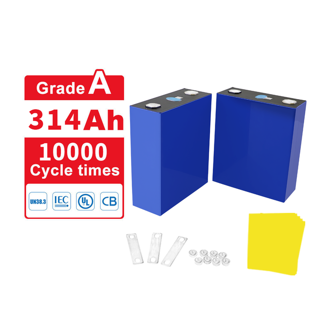 Energy 3.2V 100Ah 105Ah 280Ah 314Ah LiFePO4 Prismatic Battery Grade a Rechargeable Cell M6 Stud Battery for Telecom ESS