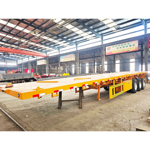 Prix d'usine Nouvelle semi-remorque <span class=keywords><strong>porte</strong></span>-conteneurs à plateau en acier 20/40/45 pieds 2/<span class=keywords><strong>3</strong></span>/4 <span class=keywords><strong>essieux</strong></span> - Product Image 1