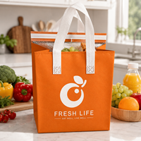 Wiederverwendbare Isolierte Lebensmittel-Liefertasche mit Eigenem Logo, Thermische Kühltasche für Heiße und Kalte Takeaway-Verpackungen, Lebensmittel-Einkaufstasche