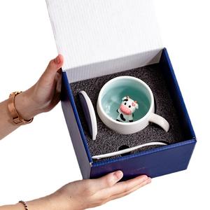 Vente en gros de tasses à <span class=keywords><strong>café</strong></span> en porcelaine de grande capacité avec un design animal 3D, résistantes au micro-ondes et au lave-vaisselle, style dessin animé, pour cadeaux - Product Image 5