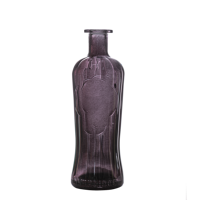 Botella de Vidrio Transparente Redonda Personalizada con Grabado, Capacidades de 700ml/375ml/750ml, Tapa de Rosca para Whisky, Vodka, Tequila, Ron y Licores