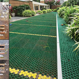 HDPE ตาข่ายพลาสติกคลุมดินแบบรังผึ้งสำหรับใช้กลางแจ้งใช้สำหรับปูหลังคาโรงเรียนดีไซน์แบบรังผึ้งใช้ในสวน - Product Image 5